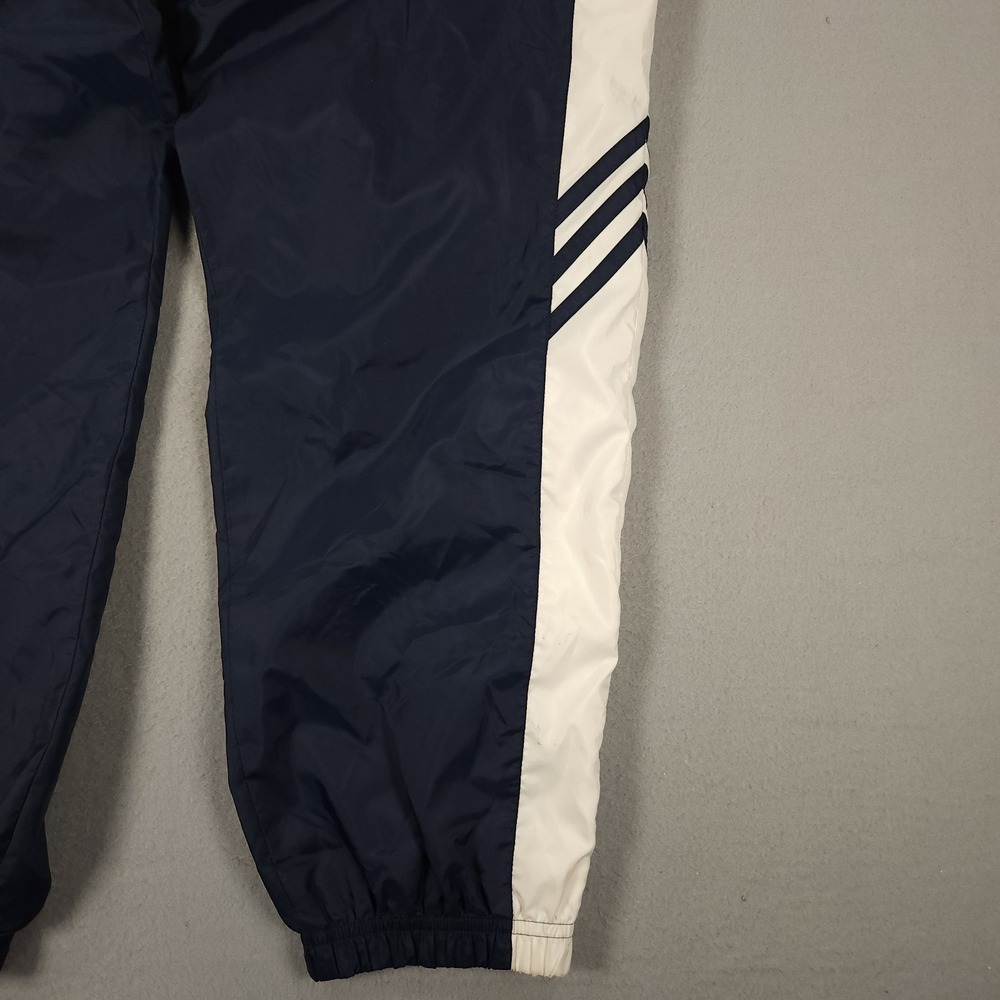 Vintage 2000's Adidas Windbreaker Nylon Blue Track Pants Ankle Zip Men's Size M - Picture 7 of 14